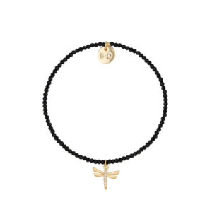 Bransoletka z agatami i ważką z cyrkoniami