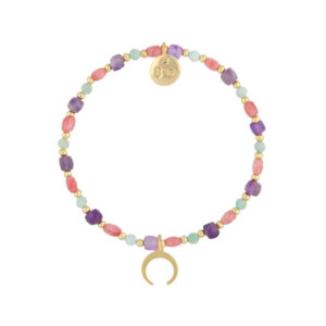 Bransoletka z amazonitami ametystami i jadeitami