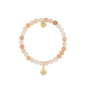 Bransoletka z awenturynami i zawieszką z cyrkonią