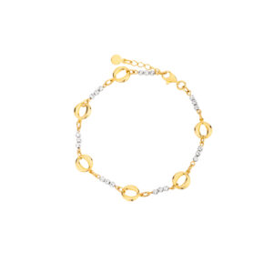 Bransoletka z białego i żółtego złota