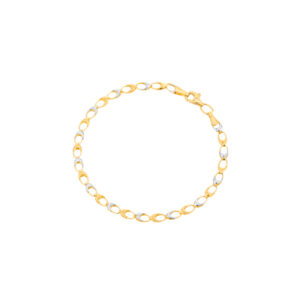 Bransoletka z białego i żółtego złota