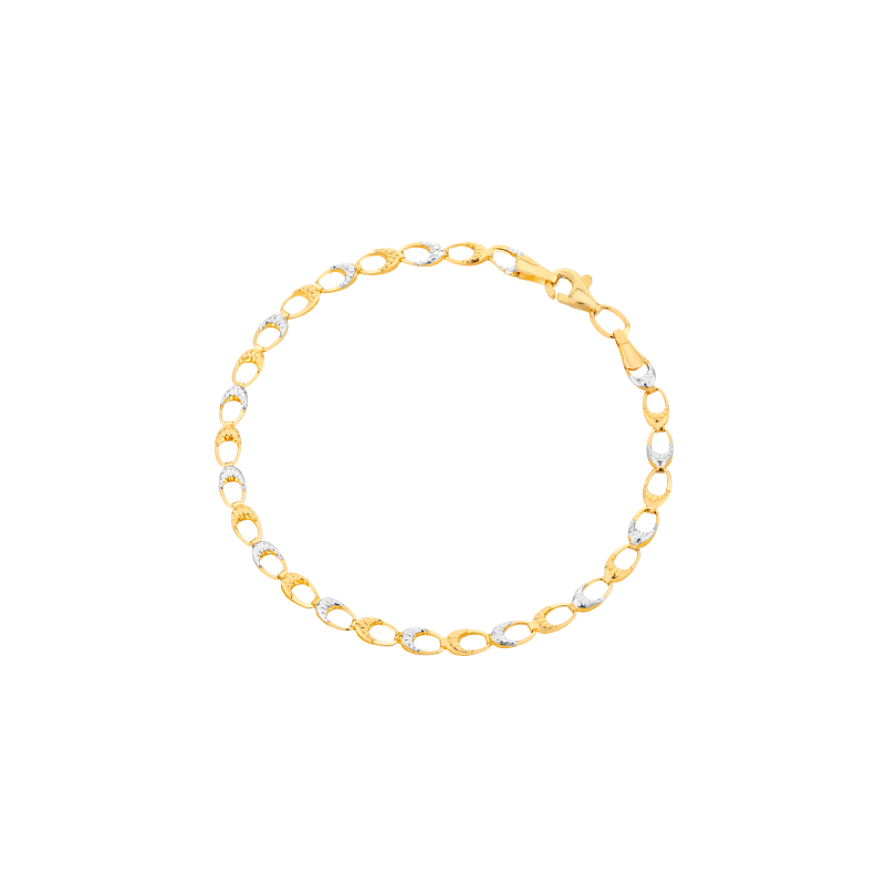 Bransoletka z białego i żółtego złota Bransoletka z białego i żółtego złota