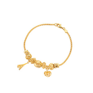 Bransoletka z białym złotem z ażurowymi elementami