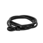 Bransoletka z czarnej skóry podwójna