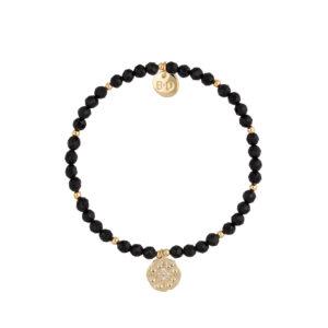 Bransoletka z czarnymi agatami