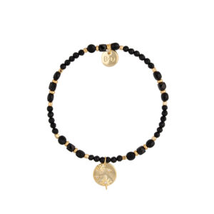 Bransoletka z czarnymi agatami