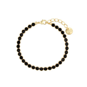 Bransoletka z czarnymi kryształami