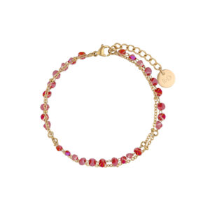 Bransoletka z czerwonymi kryształami