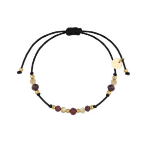 Bransoletka z granatami na sznurku