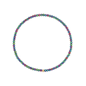 Bransoletka z hematytami fioletowo zielona