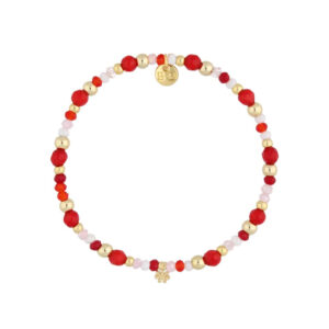 Bransoletka z jadeitami i kryształkami