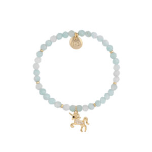 Bransoletka z kamieniami i jednorożcem