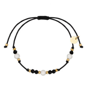 Bransoletka z kamieniem księżycowym i agatami