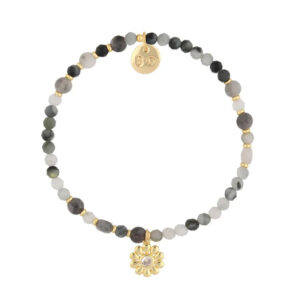 Bransoletka z labradorytem i kamieniem księżycowym