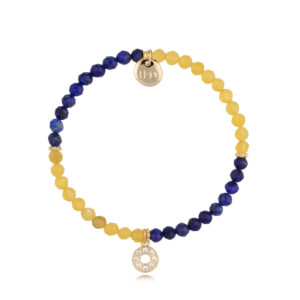 Bransoletka z lapisem i kocim okiem