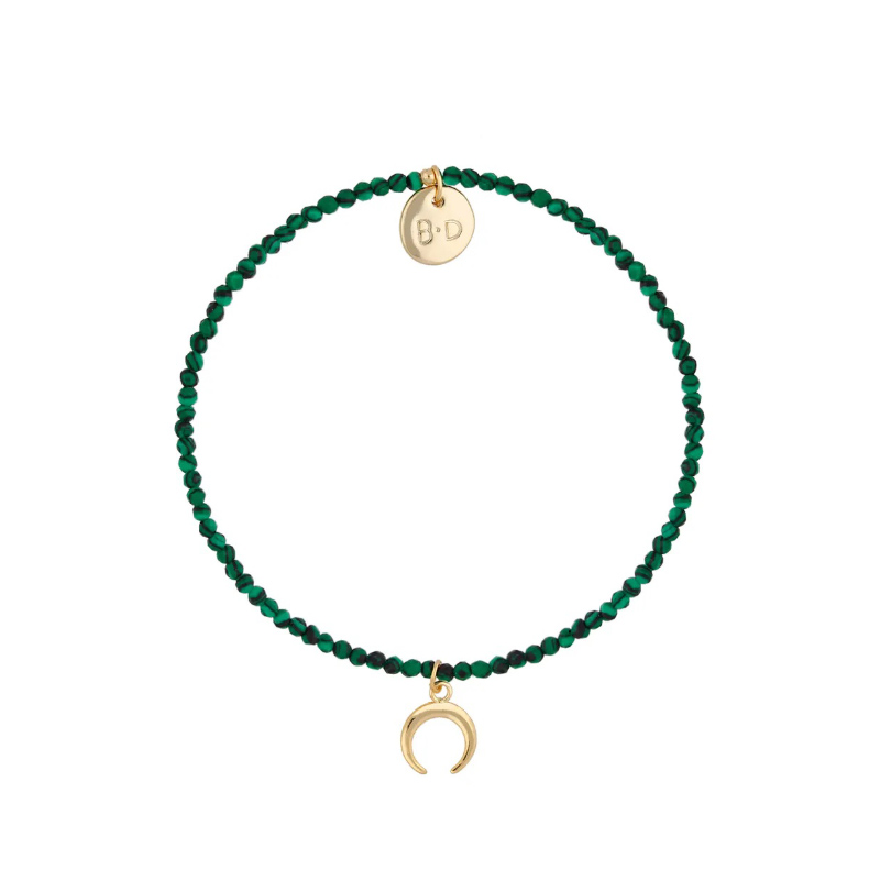 Bransoletka z malachitami i księżycem Bransoletka z malachitami i księżycem
