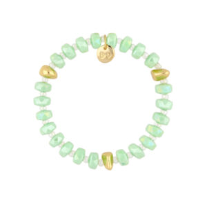 Bransoletka z miętowymi kryształkami