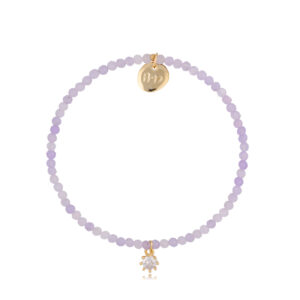 Bransoletka z mosiądzu i ametystów