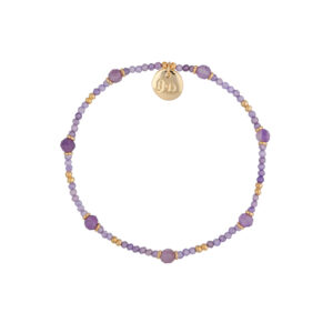 Bransoletka z mosiądzu i ametystów