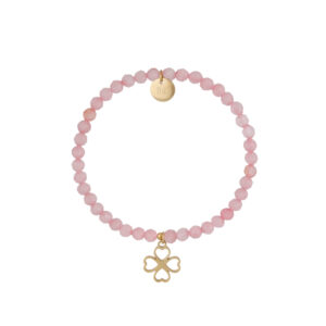 Bransoletka z mosiądzu i kwarców