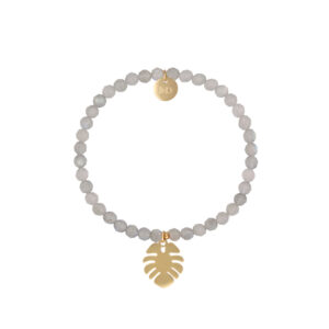 Bransoletka z mosiądzu i labladorytów