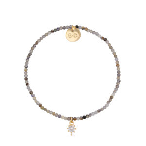 Bransoletka z mosiądzu i lolitów