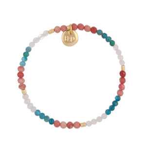 Bransoletka z mosiądzu z agatami i jadeitami