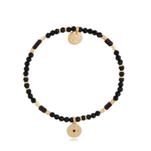 Bransoletka z mosiądzu z agatem