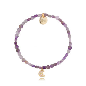 Bransoletka z mosiądzu z agatów z cyrkoniami