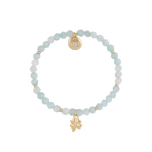 Bransoletka z mosiądzu z amazonitami