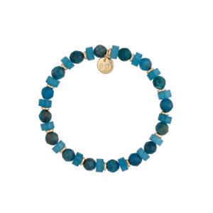 Bransoletka  z mosiądzu z apatytami