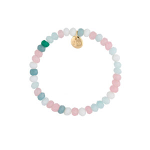 Bransoletka z mosiądzu z jadeitami