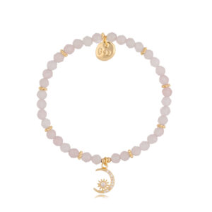 Bransoletka z mosiądzu z kamieniami naturalnymi