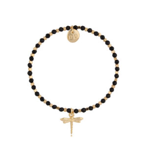 Bransoletka z mosiądzu z kamieniami naturalnymi