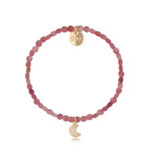 Bransoletka z mosiądzu z kamieniami naturalnymi