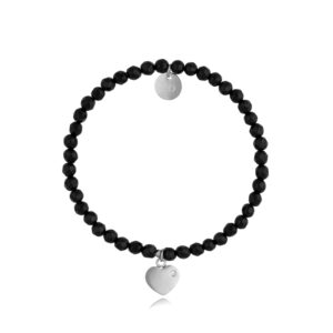 Bransoletka z mosiądzu z kamieniami naturalnymi