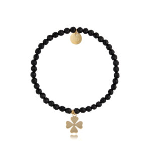 Bransoletka z mosiądzu z kamieniami naturalnymi