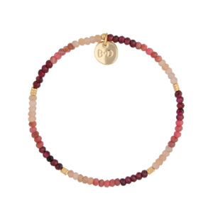 Bransoletka z mosiądzu z kamieniami naturalnymi