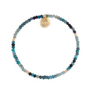 Bransoletka z mosiądzu z kamieniami naturalnymi