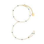 Bransoletka z mosiądzu z kamieniami