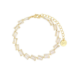 Bransoletka z mosiądzu z kryształami