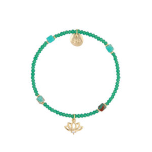 Bransoletka z mosiądzu z kryształami i jaspisami