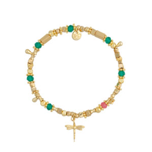 Bransoletka z mosiądzu z kwarcem