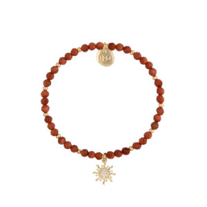 Bransoletka z mosiądzu z pisakem pustyni i słońcem