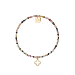 Bransoletka z mosiądzu z turmalinami