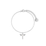 Bransoletka z mosiądzu z ważką i cyrkonią