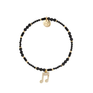 Bransoletka z mosiądzu ze spinelami i nutką