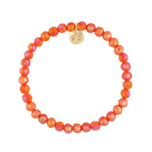Bransoletka z pomarańczowymi kryształami