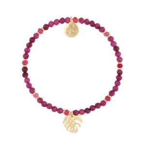 Bransoletka z rubinami i monsterą