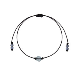 Bransoletka z sodalitem na czarnym sznurku
